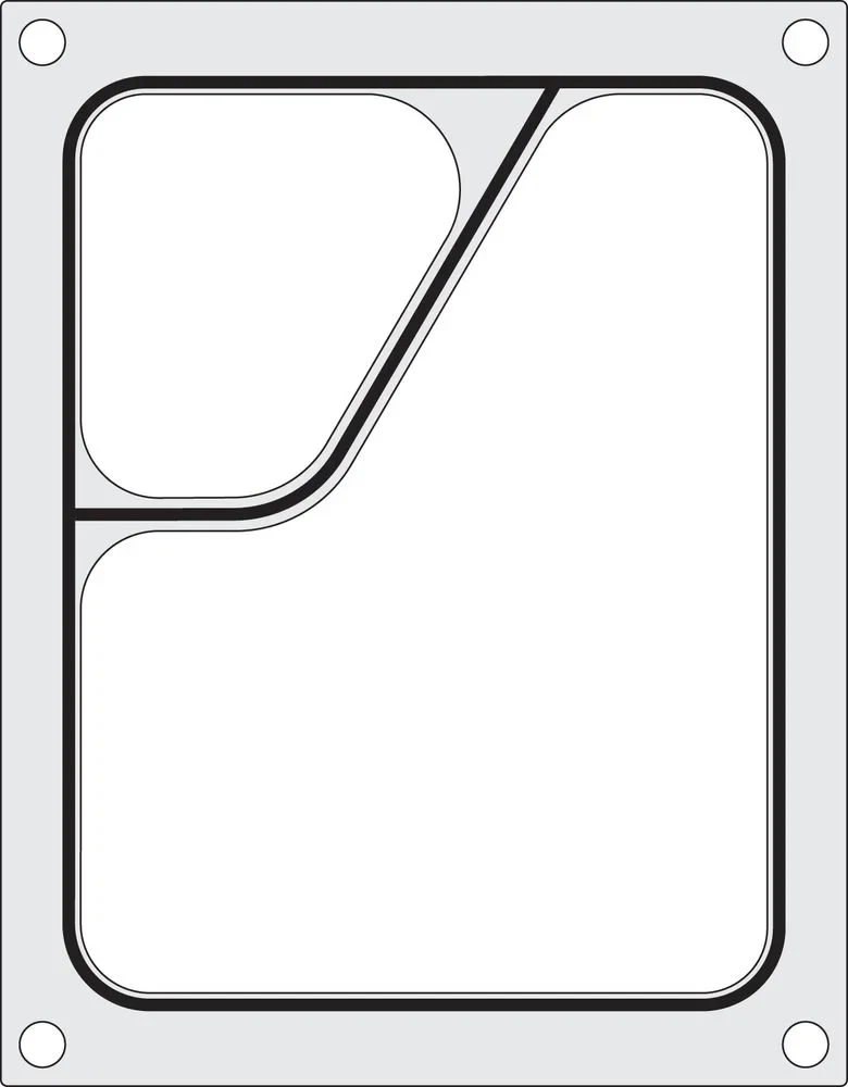 Hendi Matrice pour scelleuse de barquettes Compact, barquette Colt à 2 compartiments, 227 x 178 mm