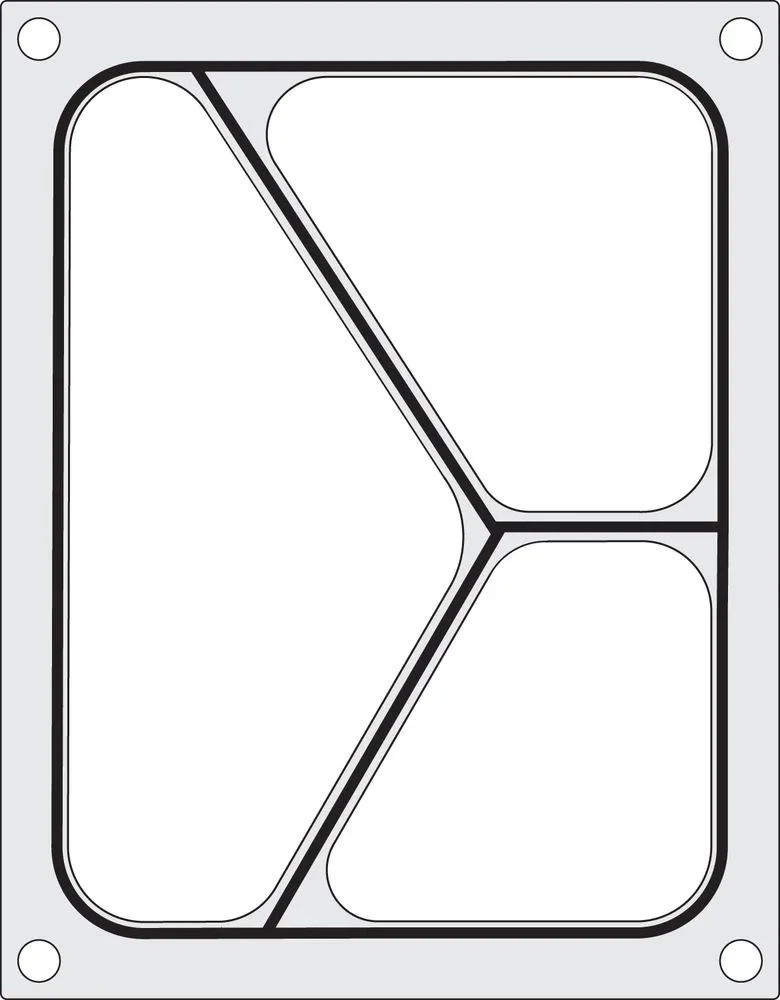 Hendi Matrice pour scelleuse de barquettes Compact, barquette à 3 compartiments, 227 x 178 mm