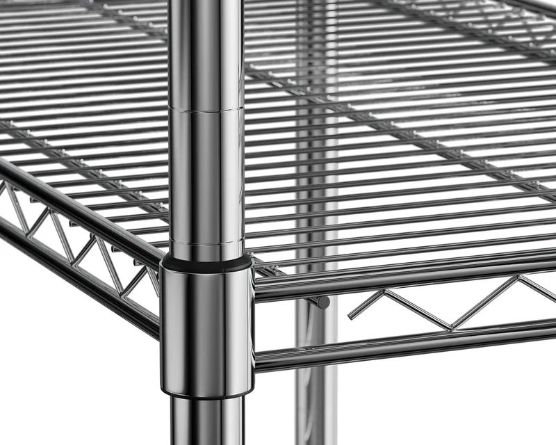 Rayonnage – chromé – 5 niveaux – 910 x 455 x 1810 mm