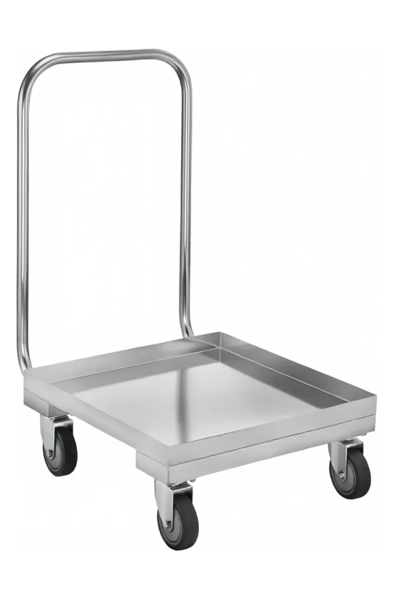 Chariot de transport ECO pour casiers de lavage 50x50 cm avec poignée