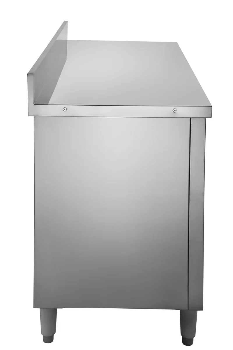 Armoire de travail en inox Basic 180x70 avec dosseret 100 mm