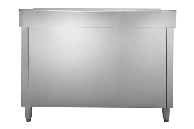 Armoire de travail en inox Basic 160x60 avec dosseret 100 mm