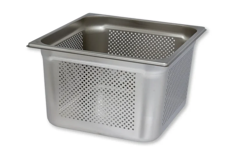 Bac GN Rieber en acier inoxydable GN 2/3 perforé - 200 mm, capacité : 15,3 litres, Modèle 23 204