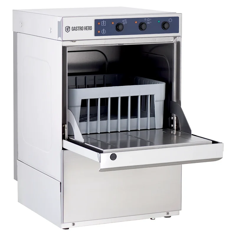 Lave-verres ECO 35x35 cm, avec doseur de détergent et de liquide de rinçage, avec pompe de vidange, fabriqué en Europe, 230 V