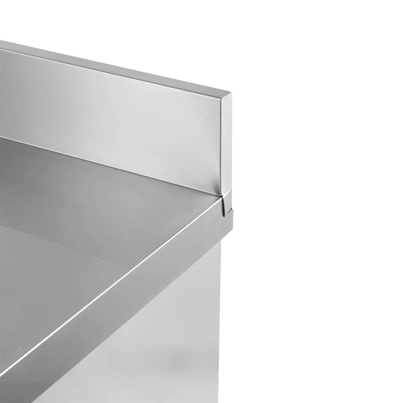 Armoire de travail en acier inoxydable ECO 15x7 avec dosseret