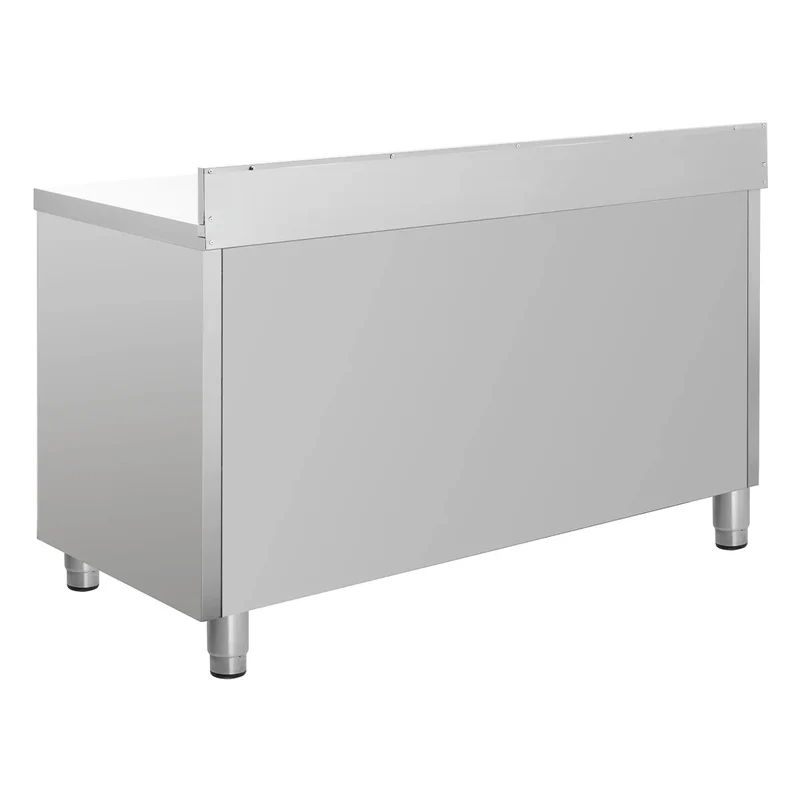 Armoire de travail en acier inoxydable ECO 15x7 avec dosseret