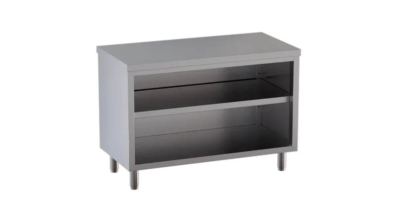 Armoire de travail en inox ECO 6x7 ouverte sans dosseret
