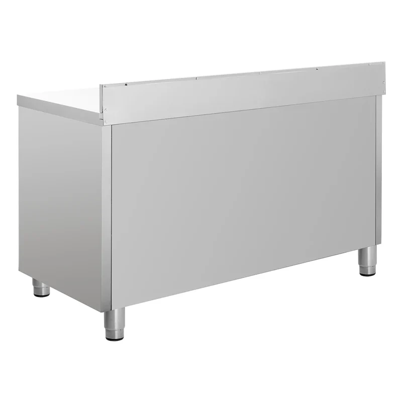 Armoire de travail en acier inoxydable ECO 16x7 avec dosseret