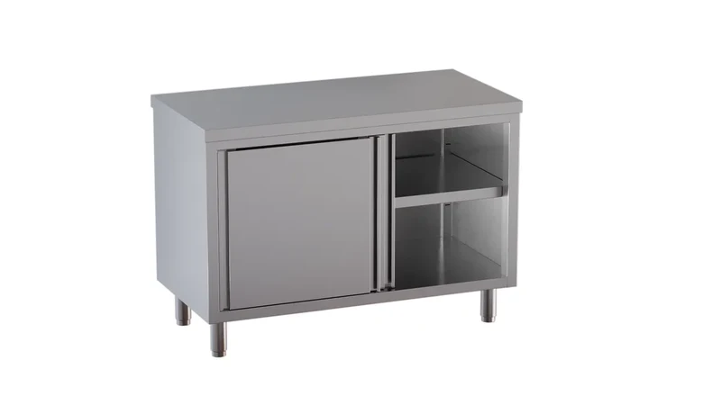 Armoire de travail en inox ECO 16x6 sans dosseret