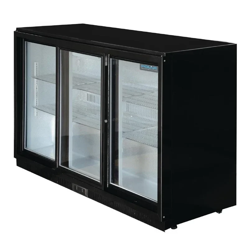 Arrière-bar réfrigéré Polar Série G avec 3 portes coulissantes 330 Litres