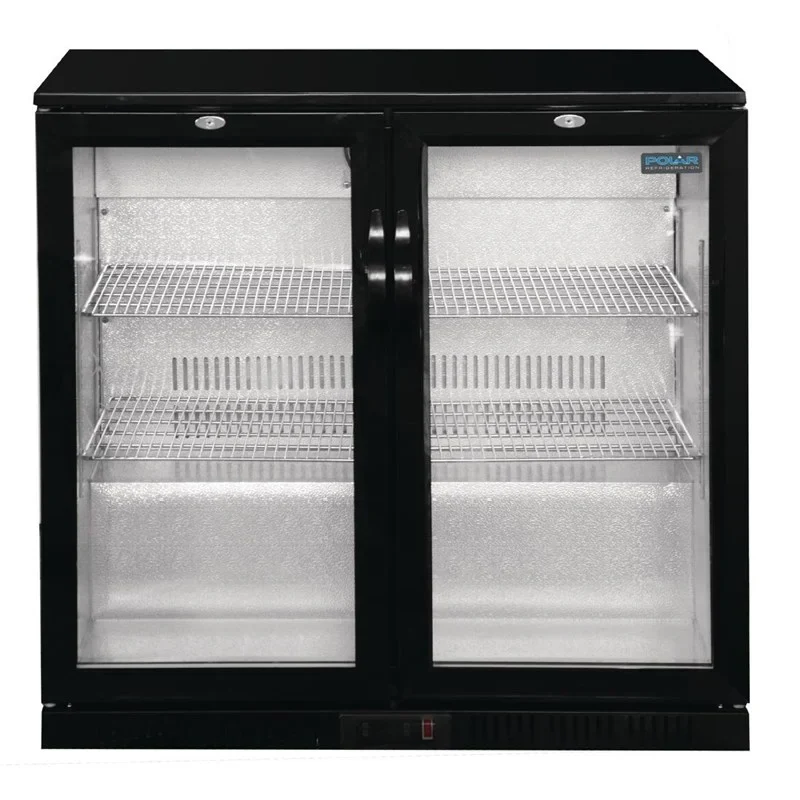 Arrière-bar réfrigéré Polar Série G avec 2 portes battantes 208 Litres