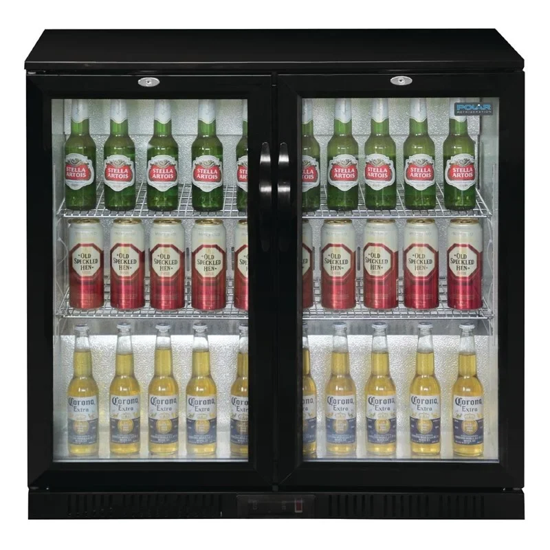 Arrière-bar réfrigéré Polar Série G avec 2 portes battantes 208 Litres