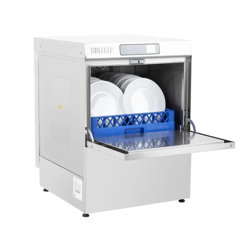 Lave-vaisselle numérique Buffalo à encastrer avec pompe de vidange, panier 500 mm, 5.4 kW