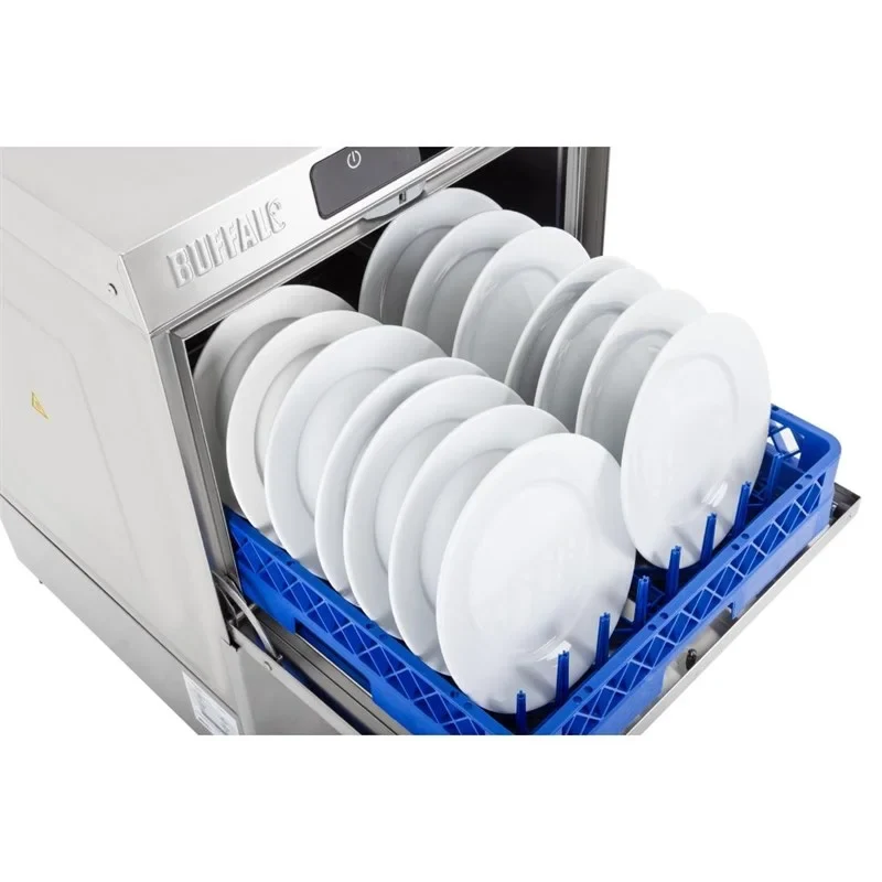 Lave-vaisselle numérique Buffalo à encastrer avec pompe de vidange, panier 500 mm, 5.4 kW