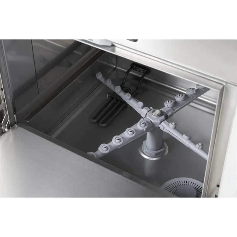Lave-vaisselle numérique Buffalo à encastrer avec pompe de vidange, panier 500 mm, 5.4 kW