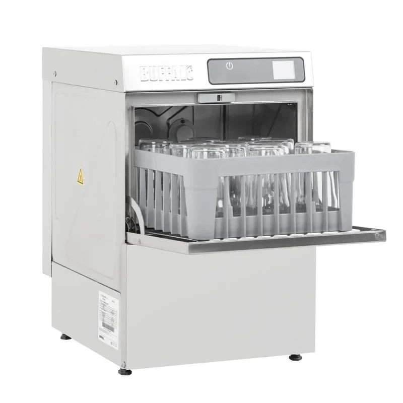 Buffalo Lave-verres numérique de comptoir panier 350mm 3,3 kW