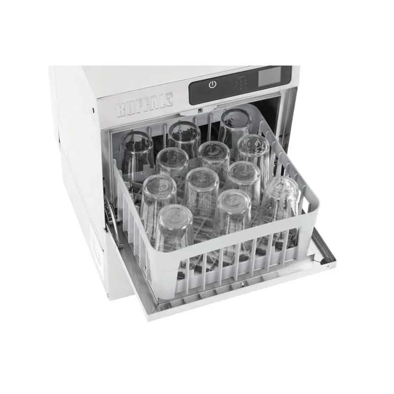 Buffalo Lave-verres numérique de comptoir panier 350mm 3,3 kW