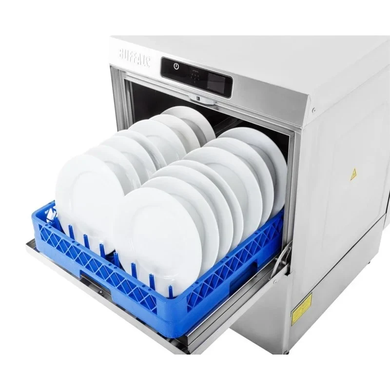 Lave-vaisselle numérique sous comptoir Buffalo avec pompe de vidange panier 500 mm 2,9 kW raccordement monophasé