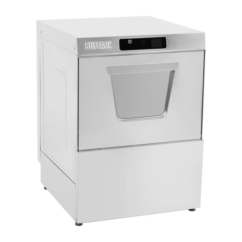 Lave-vaisselle numérique sous comptoir Buffalo avec pompe de vidange panier 500 mm 2,9 kW raccordement monophasé