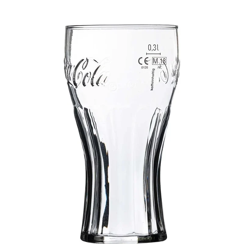 Arcoroc Coca-Cola FH37 verre contour avec trait de jauge à 0,3 l