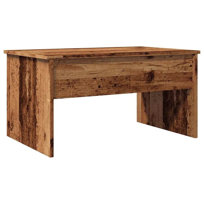 Table basse avec plateau relevable 80 x 50,5 x 41,5 cm bois d'ingénierie marron vieilli DEC040209