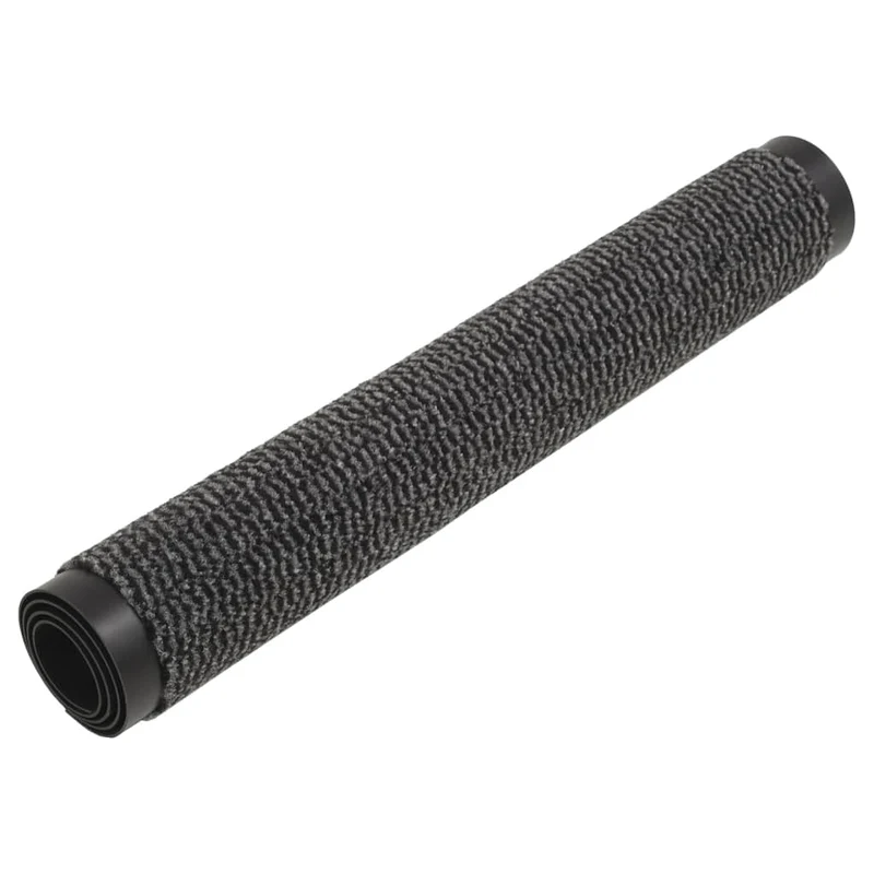 Paillasson touffeté 60 x 180 cm PP anthracite et caoutchouc antidérapant DEC040670