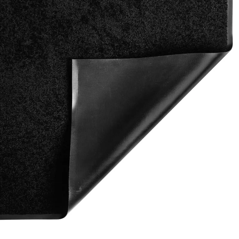 Paillasson dessous antidérapant 60 x 80 cm PP torsadé noir et vinyle DEC040633