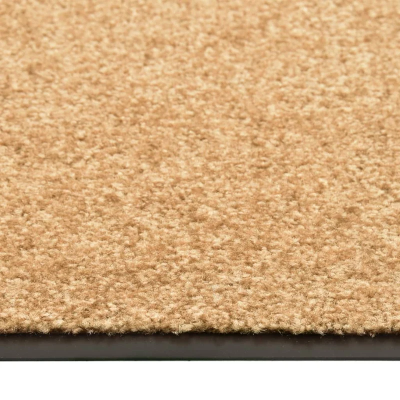 Paillasson lavable 120 x 180 cm PVC antidérapant et polyamide crème DEC040606