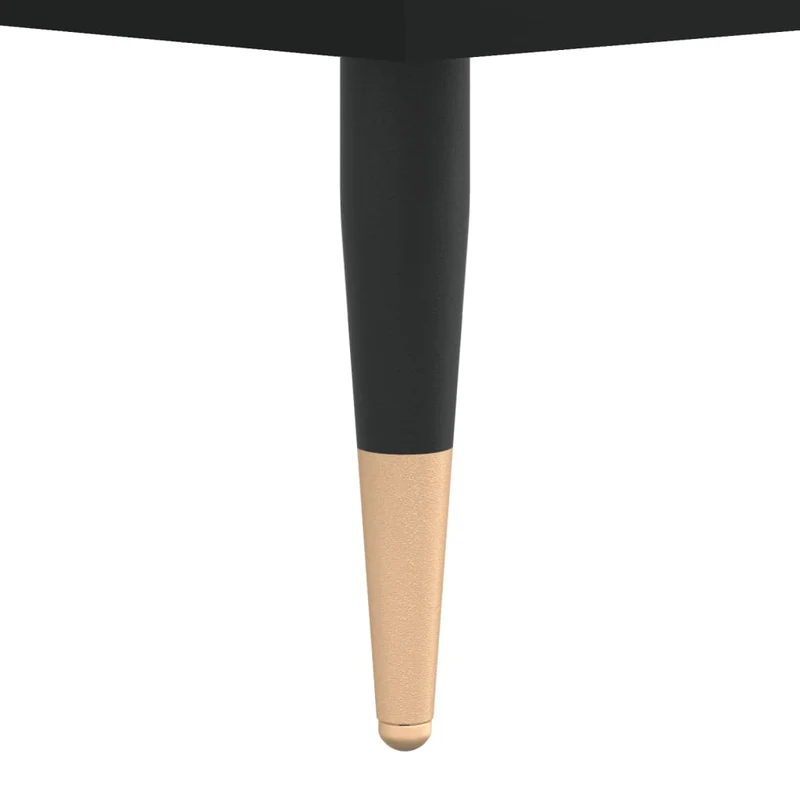 Lot de 2 tables de chevets avec tiroir 50 x 46 x 50 cm bois d'ingénierie noir et métal DEC040414
