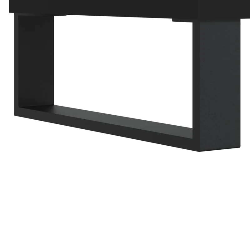 Lot de 2 tables de chevets avec tiroir 50 x 46 x 50 cm bois d'ingénierie noir et métal DEC040413