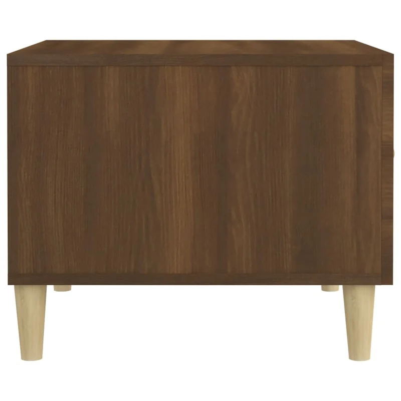 Lot de 2 tables de chevets avec tiroir 2 50 x 50 x 40 cm bois d'ingénierie marron DEC040364