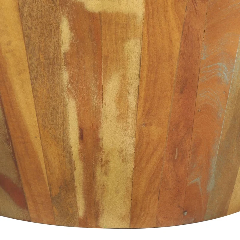 Table basse Ø65 x 31 cm bois de récupération massif multicolore DEC040229