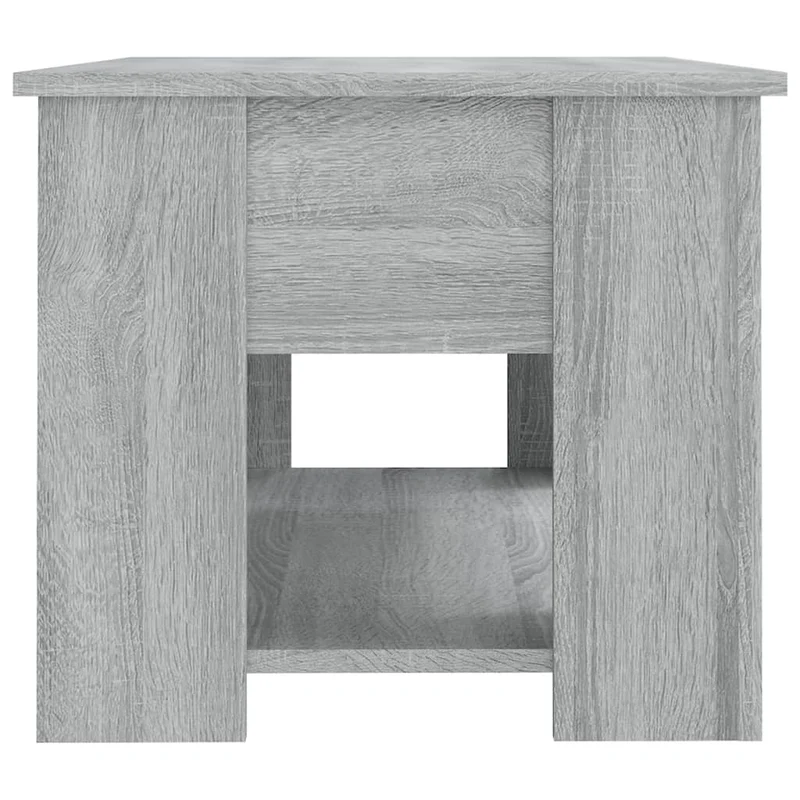 Table basse avec plateau relevable 79 x 49 x 41 cm bois d'ingénierie gris DEC040085