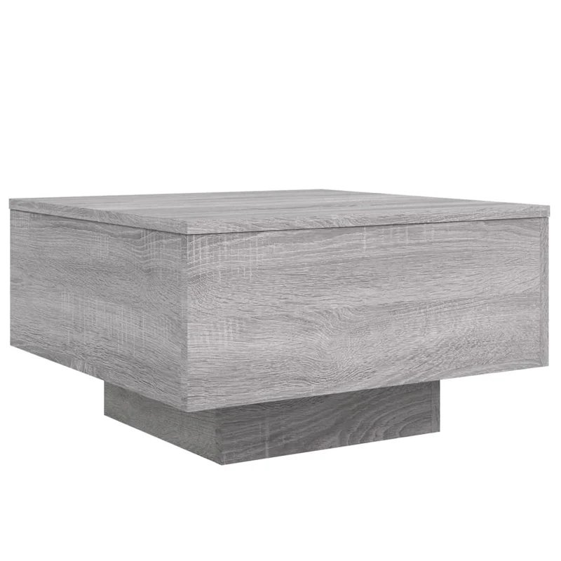 Table basse de salon 55 x 55 x 31 cm bois d'ingénierie gris DEC040043