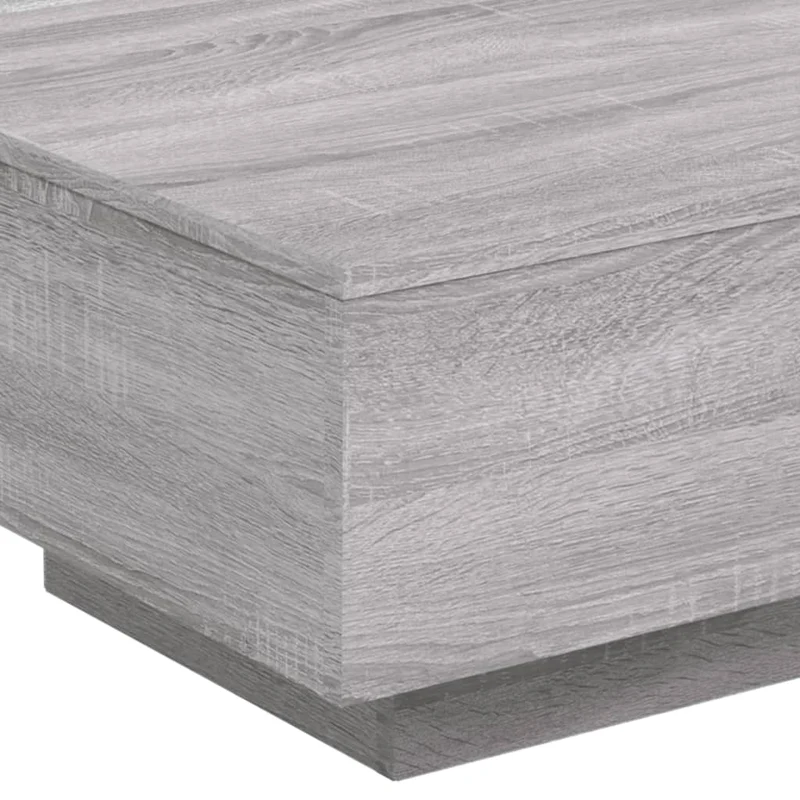 Table basse de salon 55 x 55 x 31 cm bois d'ingénierie gris DEC040043