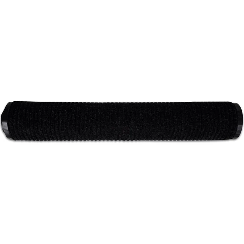 Paillasson porte d'entrée dessous antidérapant 117 x 220 cm PVC noir DEC040631