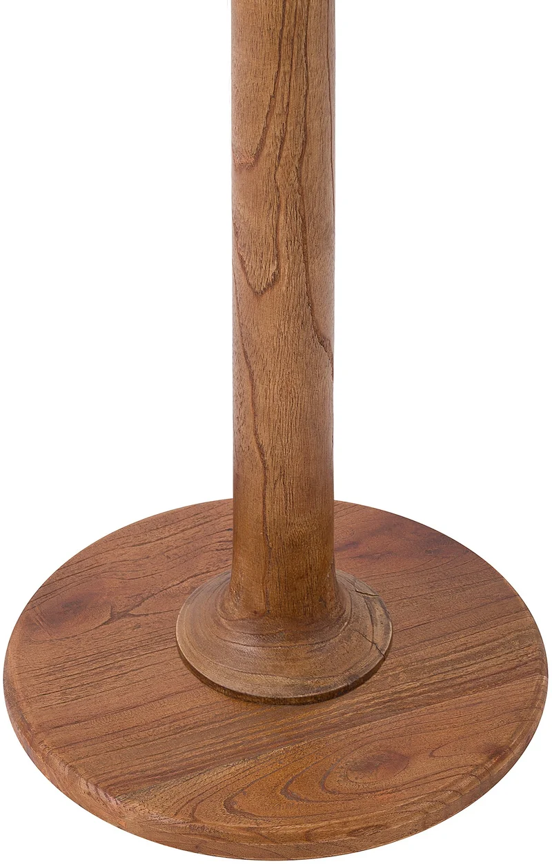 Table d'appoint ronde en bois de mindi massif Ø 50 cm style maison de campagne 10_0009230