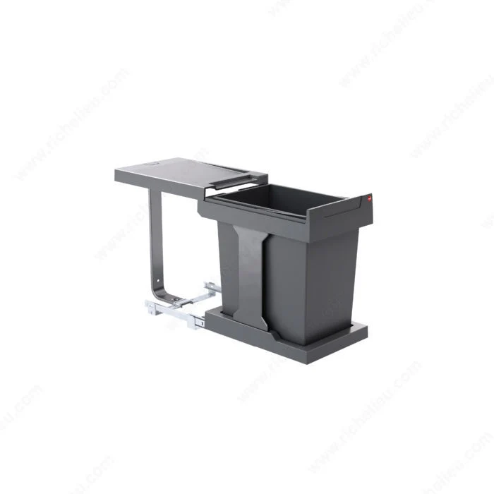 Poubelle coulissante à montage par le bas - pour porte