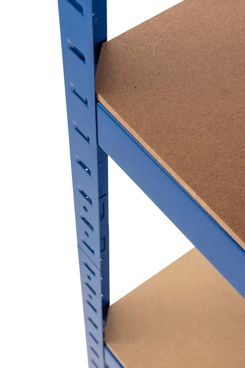 Étagère d’angle en métal et MDF bleu 180 x 70 cm charge 875 kg ETA10081