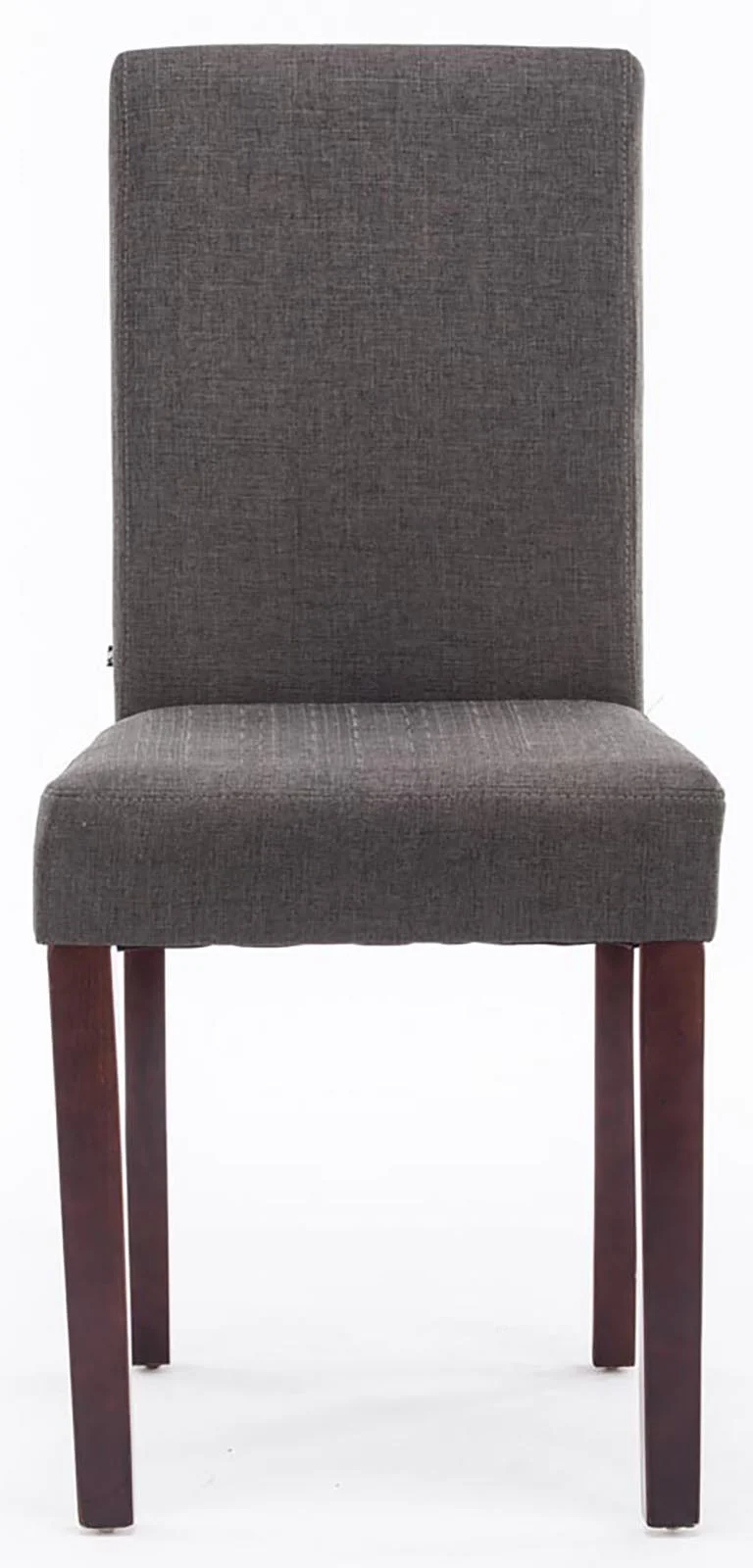 Chaise de salle à manger x1 design moderne en tissu gris foncé et pieds en bois marron 10_0002029