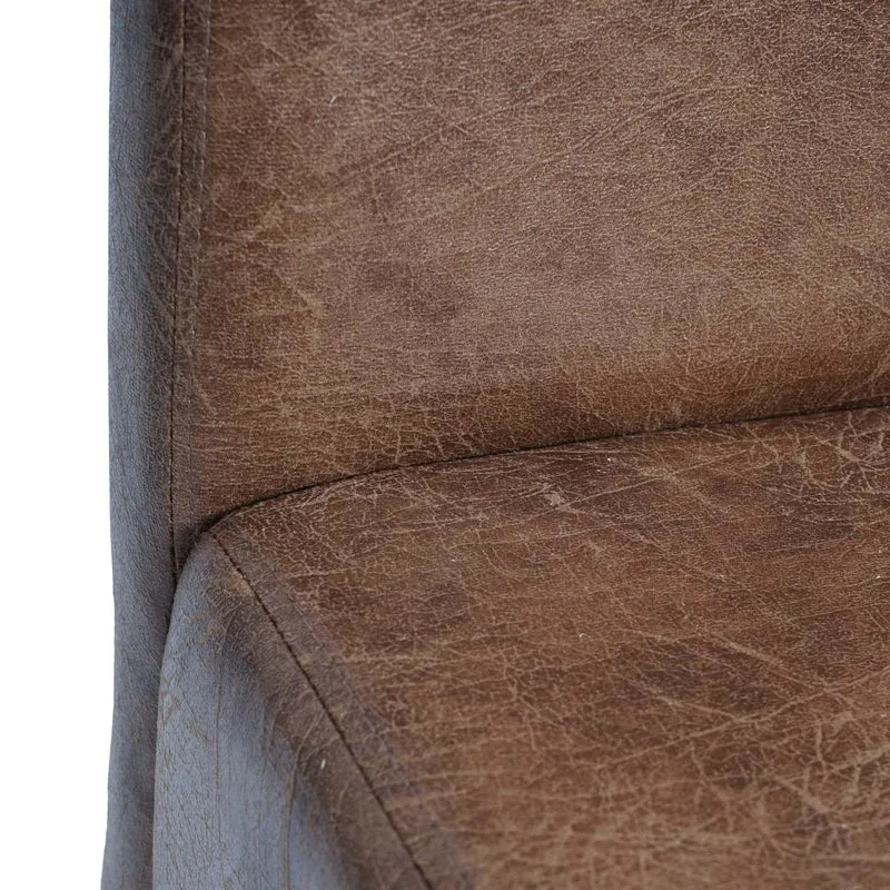 Tabouret de bar rétro avec dossier repose pieds tissu effet daim bois clair 04_0005273
