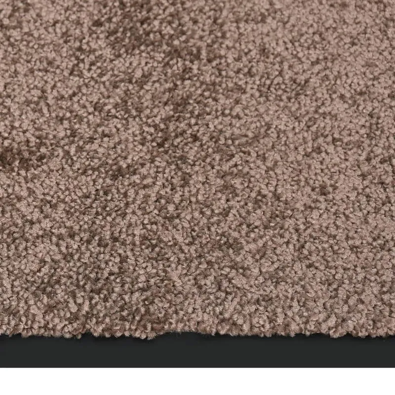 Paillasson de porte d'entrée 60 x 80 cm PP marron vinyle antidérapant DEC040629