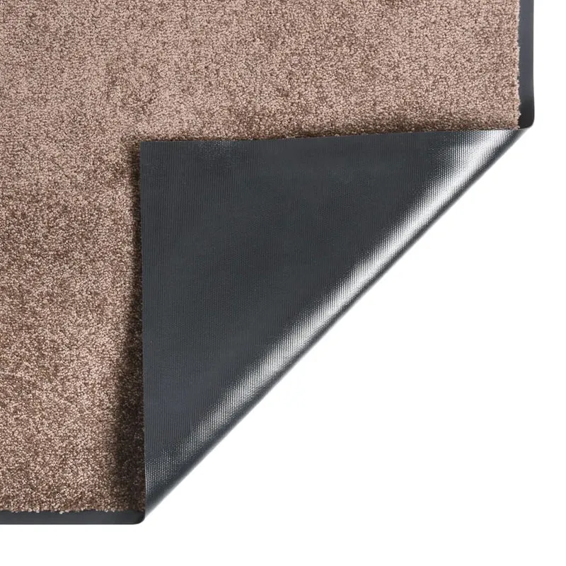 Paillasson de porte d'entrée 60 x 80 cm PP marron vinyle antidérapant DEC040629