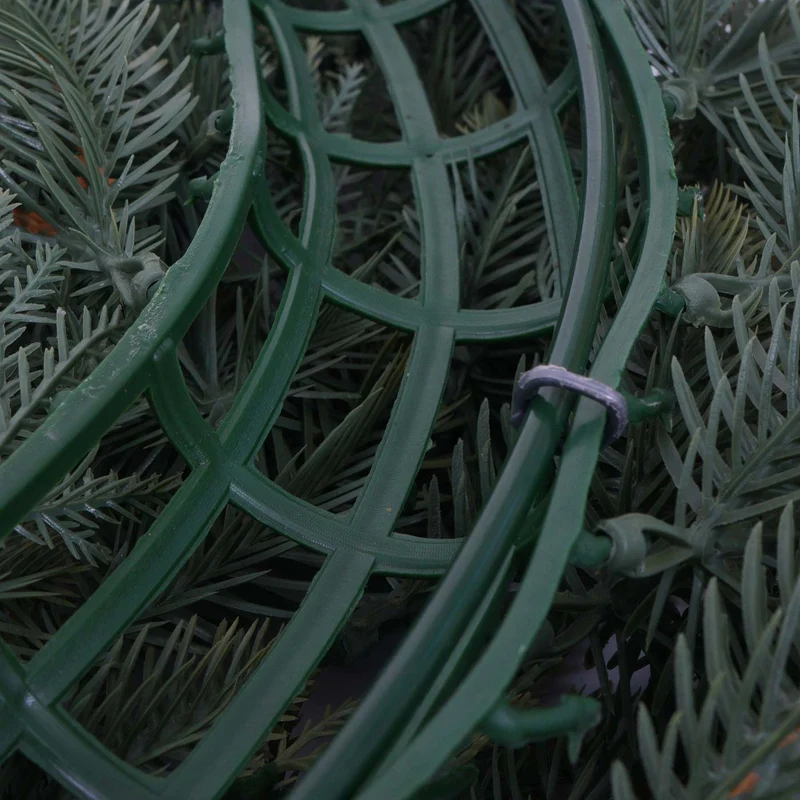 Couronne décorative artificielle de Noël 60 cm avec 4 supports pour bougies sapin vert polyéthylène 04_0009148