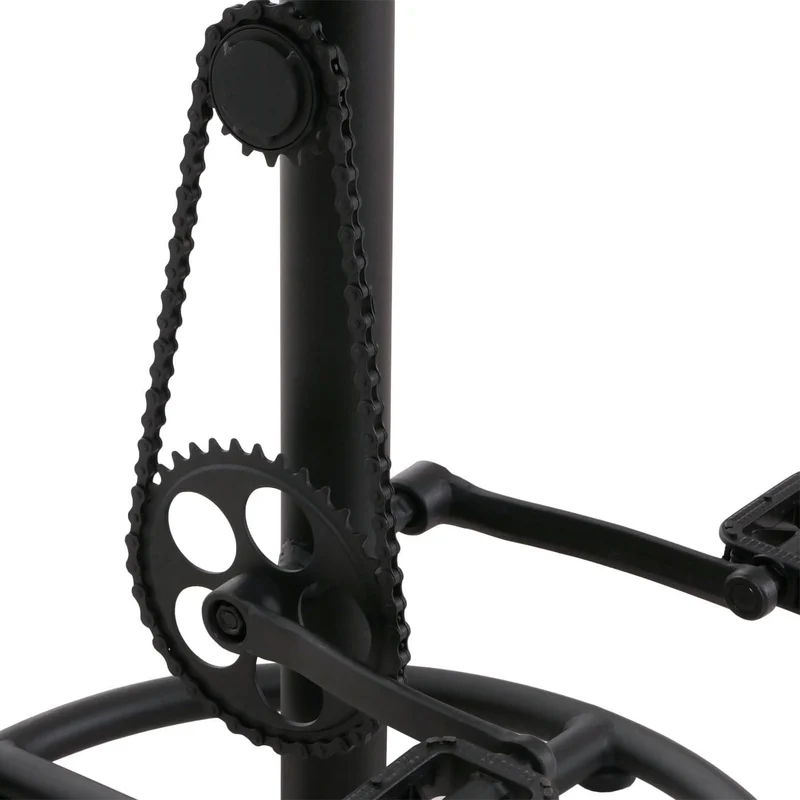 Tabouret de bar x1 chaise de comptoir avec repose-pieds rotatif réglable en hauteur design de vélo industriel en métal et bois massif naturel TDB04089