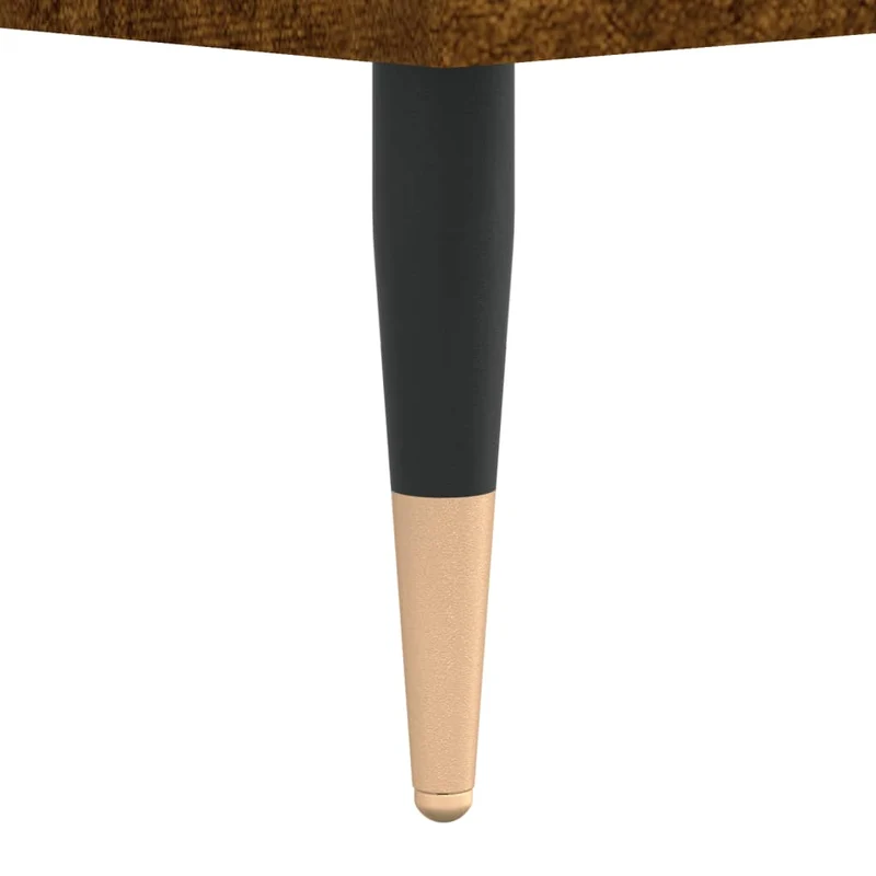 Lot de 2 tables de chevet avec compartiment avec porte 40 x 30 x 50 cm bois d'ingénierie marron et fer DEC035080