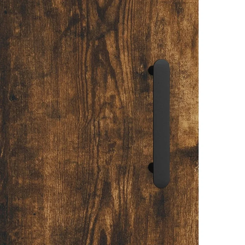 Table de chevet avec compartiment avec porte 40 x 40 x 50 cm bois d'ingénierie marron et fer DEC033614