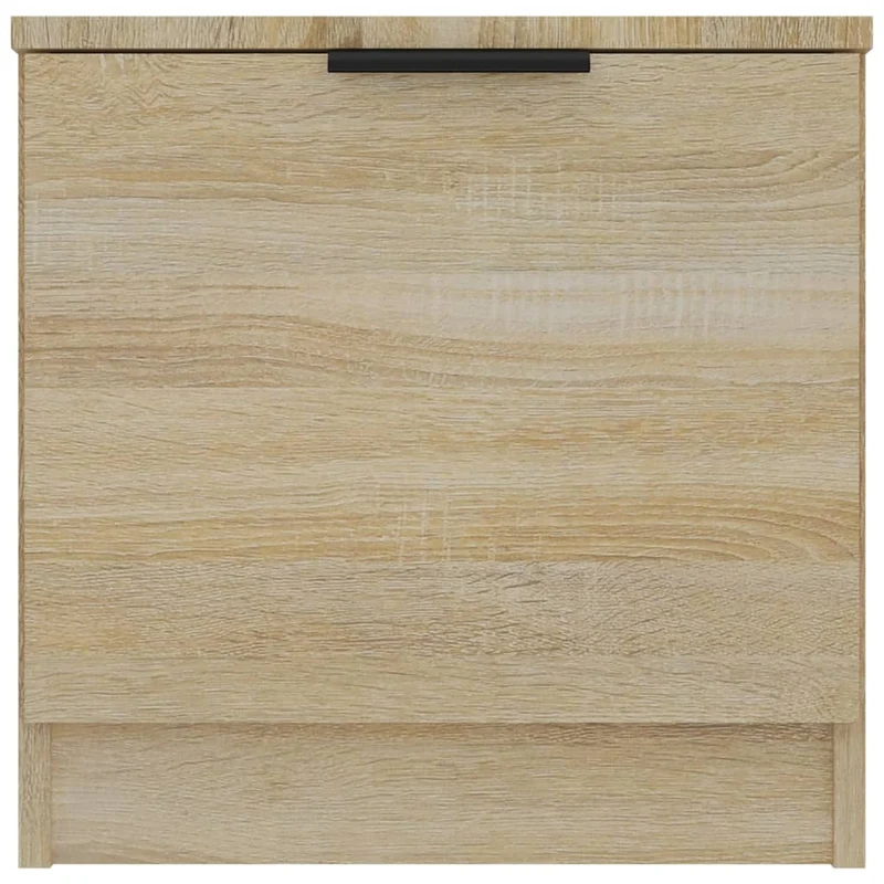 Lot de 2 tables de chevet avec compartiment avec porte 40 x 39 x 40 cm bois d'ingénierie couleur chêne DEC035267