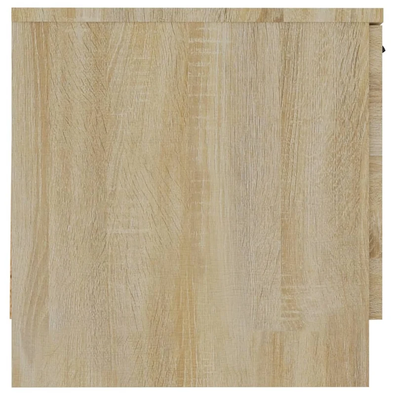 Lot de 2 tables de chevet avec compartiment avec porte 40 x 39 x 40 cm bois d'ingénierie couleur chêne DEC035267