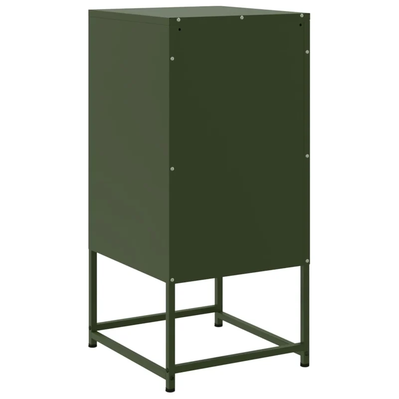 Table de chevet avec 3 tiroirs 36 x 39 x 78 cm acier vert DEC034712
